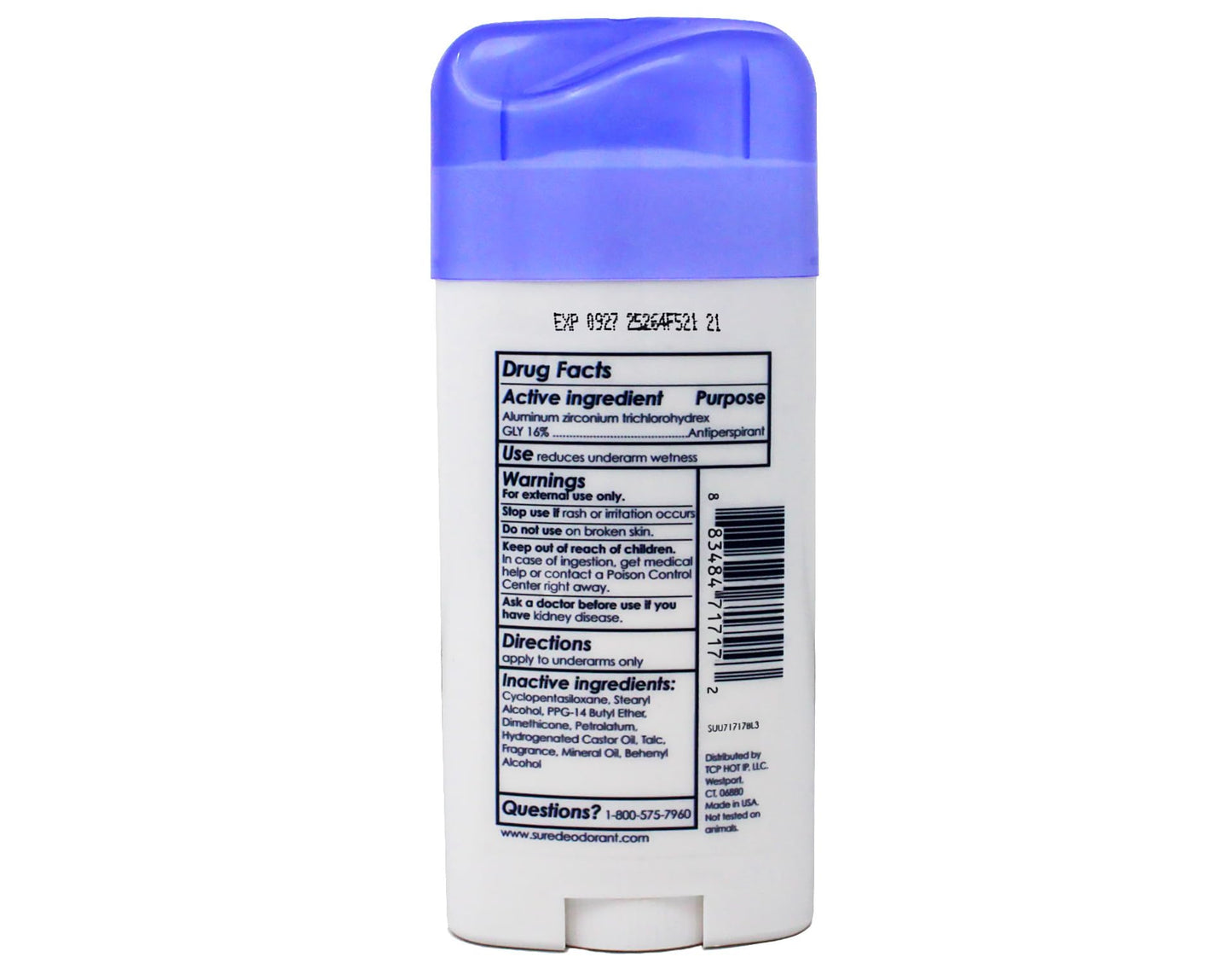 Sure Anti-Perspirant Deodorant Invisible Solid Unscented 2.60 oz (Pack of 10)