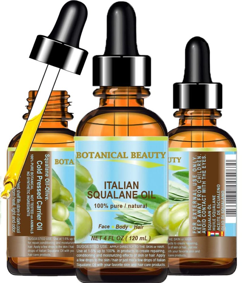 SQUALANE Oil - 100% Pure & Natural Moisturizer for Face, Body & Hair | 4 fl. oz (120 ml)