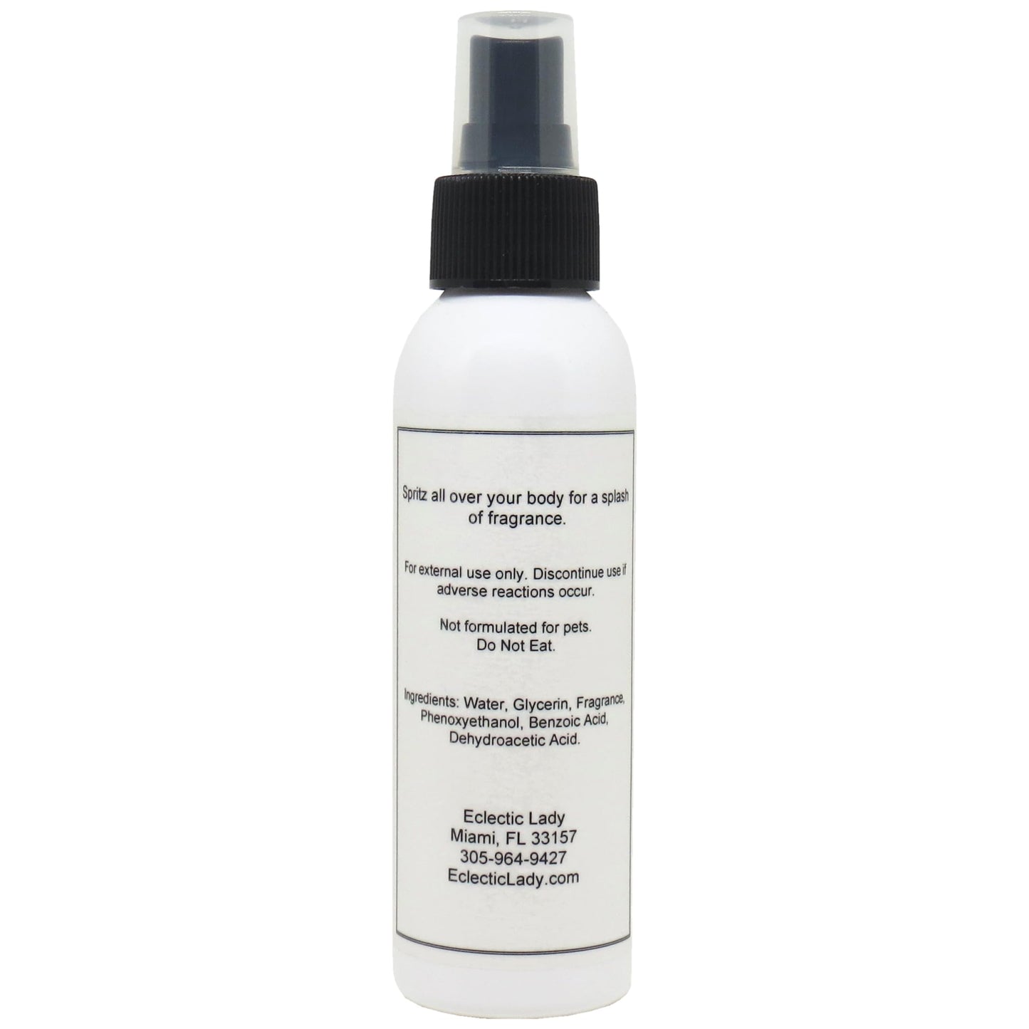 Eclectic Lady Ginger Body Spray, Double Strength, 8 ounces, Body Mist for Women with Clean, Light & Gentle Fragrance, Cologne with Soft, Subtle Aroma For Daily Use