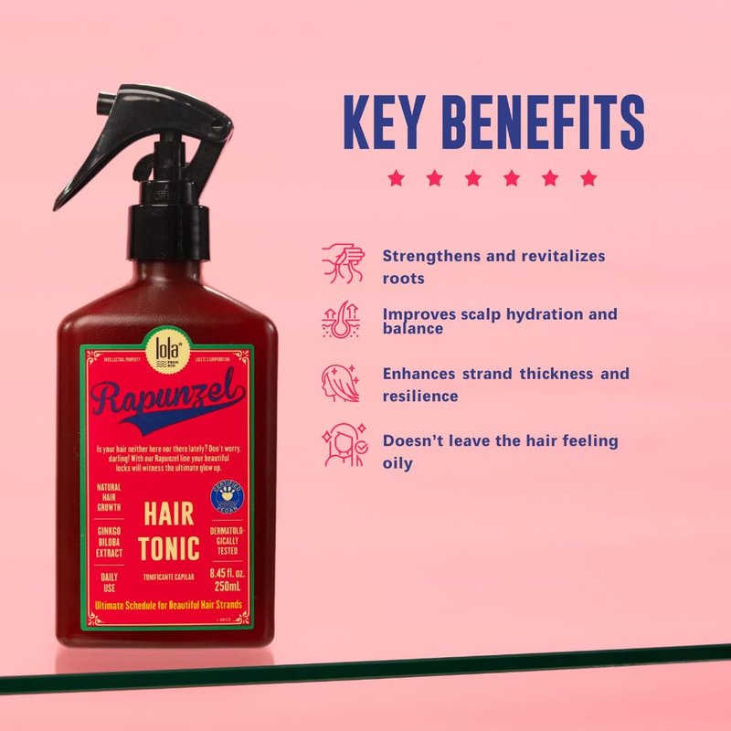 Lola From Rio – Rapunzel Hair Tonic Spray for Women – Hair Strengthening Treatment – Thickening Spray for Fine Hair – Supports Fuller, Healthier-Looking Hair – 8.45 fl oz