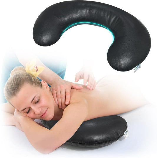 Breast Support Pillow for Massage Tables - Faux Leather Bolster Wedge | Post-Surgery Comfort