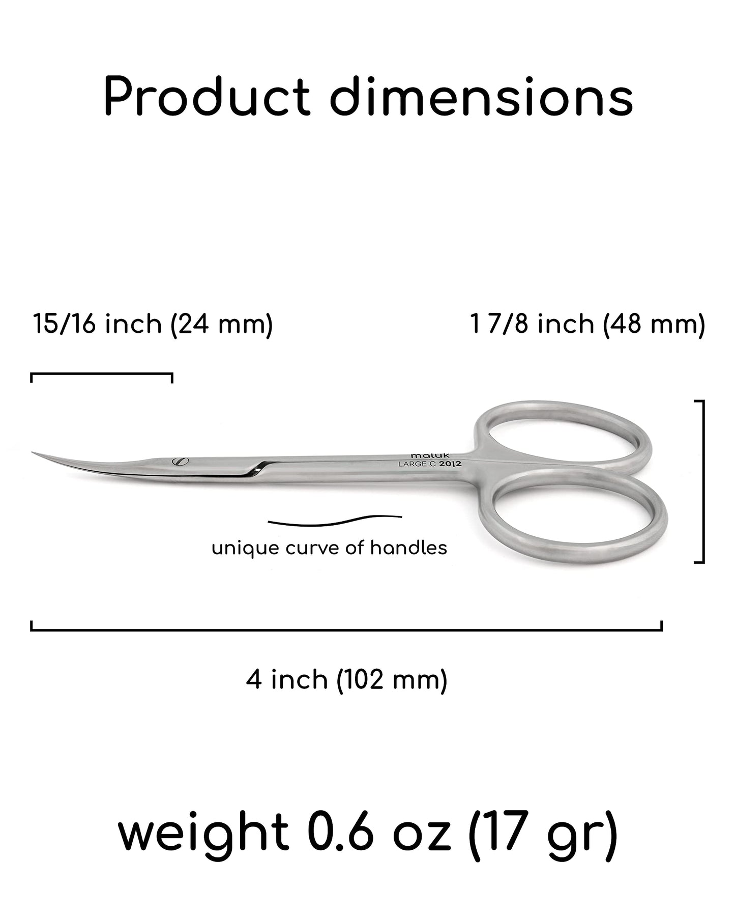 Professional Cuticle Scissors Maluk Curved