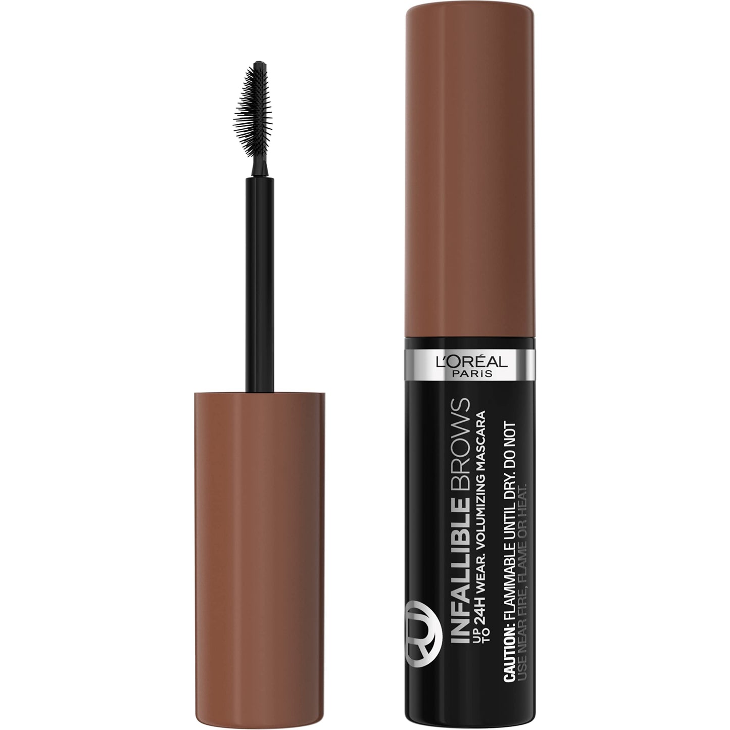 L'Oreal Paris Infallible Volumizing 24H Wear Brow Mascara, Long Lasting Eyebrow Makeup for 2X Fuller Eyebrows, 6R Auburn, 0.13 Fl Oz
