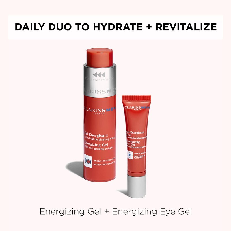 CLARINSMEN Energizing Gel | Cool, Mattifying Gel Moisturizer For Men| Energizes Skin and Locks In Moisture | Mattifies and De-Shines | Invisible, Non-Sticky Texture | All Skin Types | 1.7 Ounces