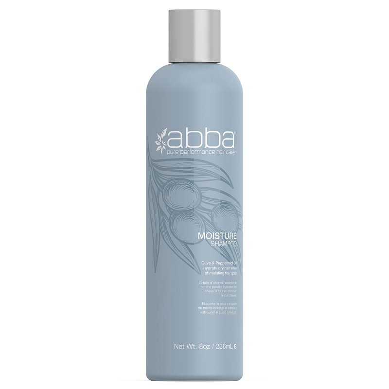 ABBA Moisture Shampoo, Olive & Peppermint Oil,8 Fl Oz (Pack of 1)