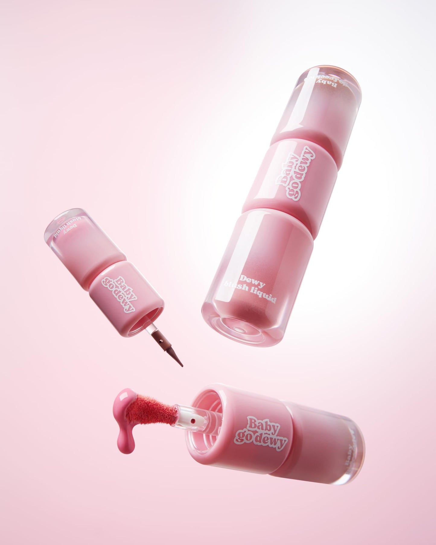 Baby Go Dewy [Blush & Freckles 2-in-1] Liquid Blush with Freckle Pen, Buildable & Waterproof, Long-lasting Formula for Natural Rosy Flush (Rosydew)
