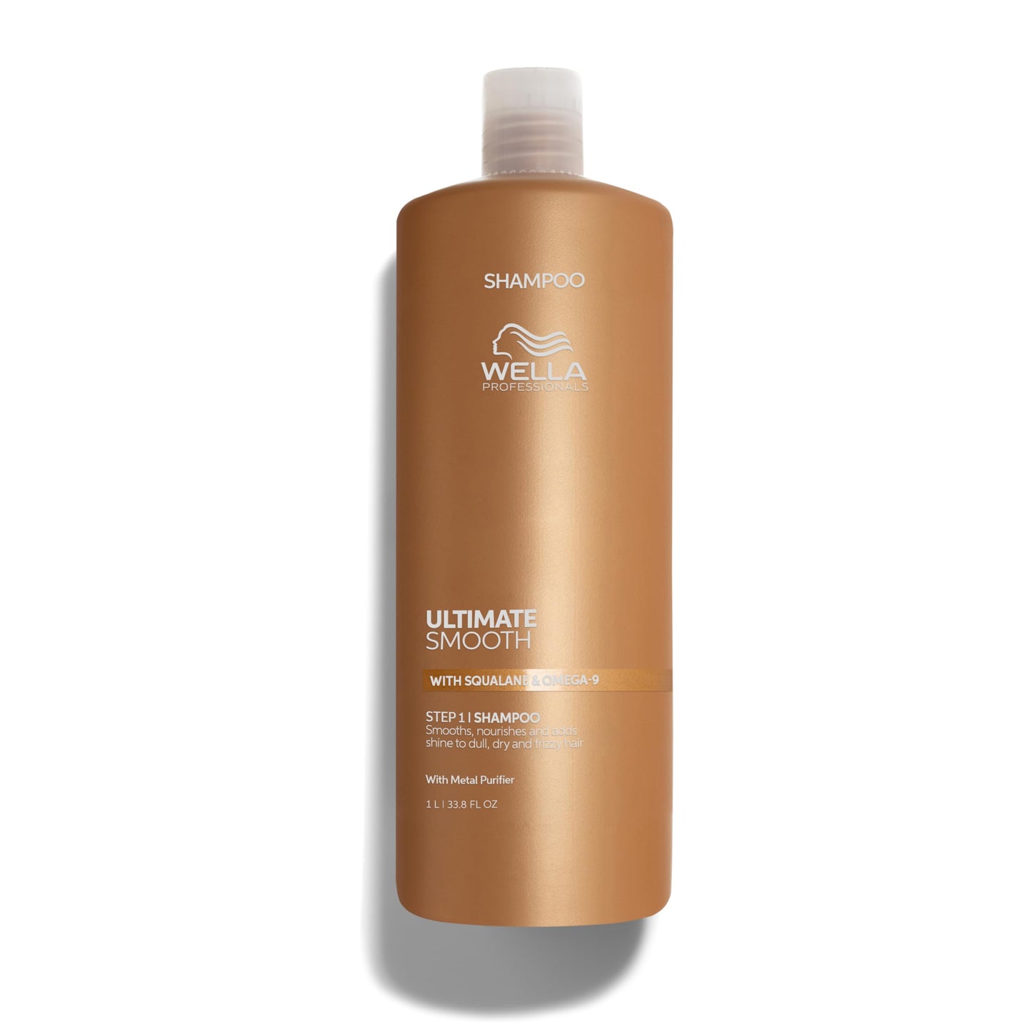 Wella Professionals ULTIMATE SMOOTH Shampoo for Dry, Dull & Frizzy Hair | With Squalane & Omega 9 | 33.8 Fl Oz