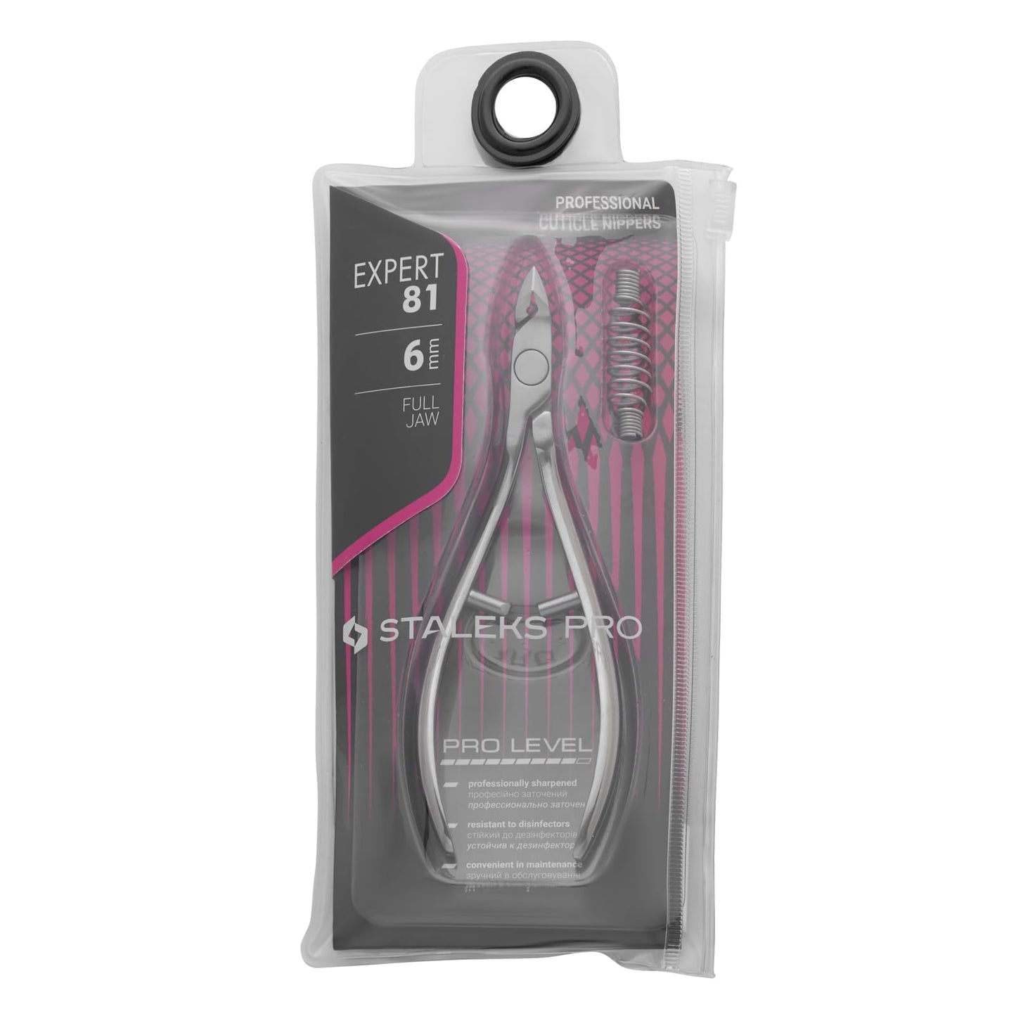 STALEKS PRO Expert 81 6mm Professional Cuticle Nippers – Stainless Steel Skin Nippers for Manicure