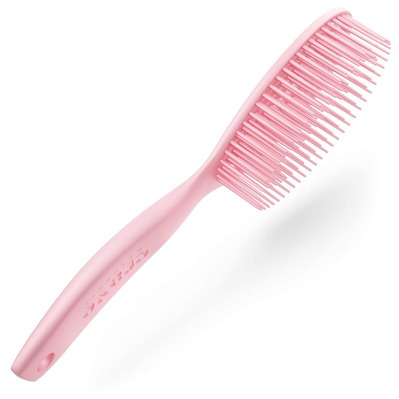 FLEX DMC Detangling Brush - Ideal for Curly, Frizzy, Thick Hair | Flexible Plastic Design, Round Shape