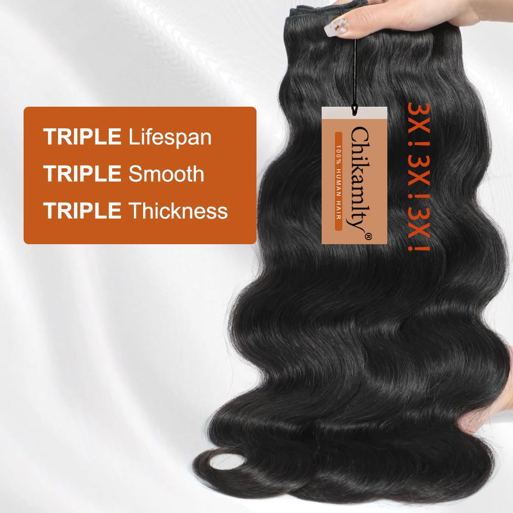 Raw Bundles Human Hair Body Wave Bundles, 10 Inch 16A Raw Hair Bundles Burmese Hair Bundles, 3 Years Service Life, Keep Texture Silky Soft Tangle-Free after Multiple Washes