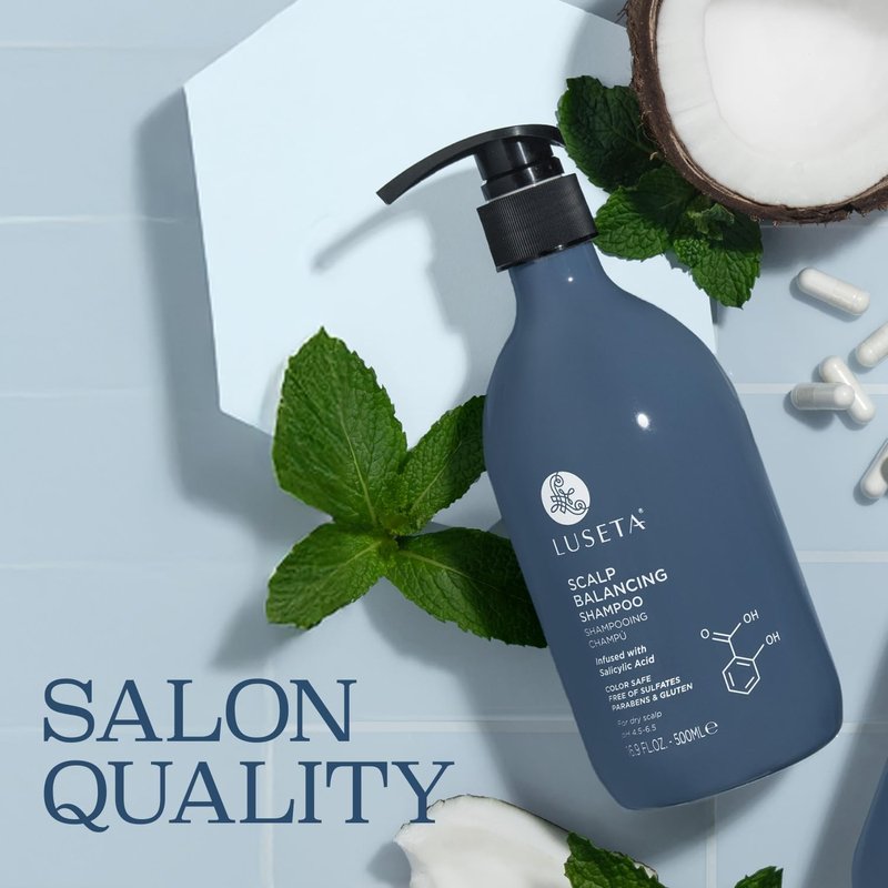 Luseta Scalp-Balancing Shampoo - Anti-Dandruff Formula with Salicylic Acid | 16.9 Fl Oz