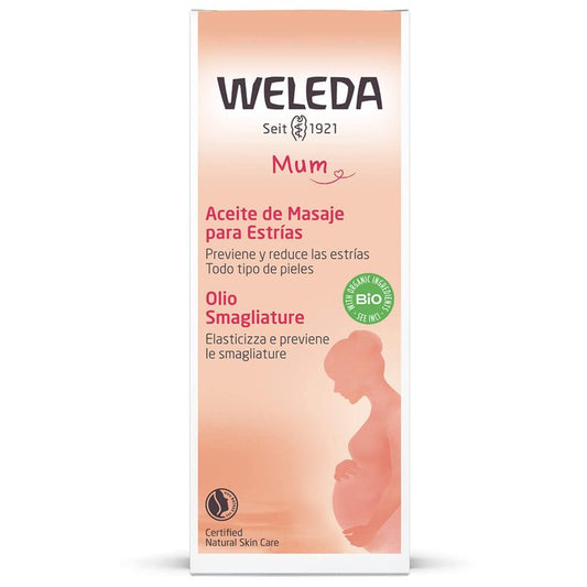 Weleda Stretch Mark Pregnancy Massage Oil, 3.4 Fluid Ounce, Plant Rich Oil with Vitamin E, Sweet Almond, Jojoba and Arnica Oils