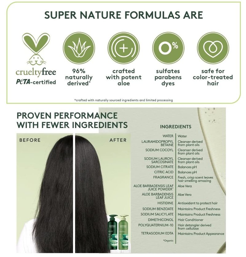 Aloe Gentle Moisture Shampoo & Conditioner - Sulfate-Free, 30 Fl Oz | Hydrating Formula