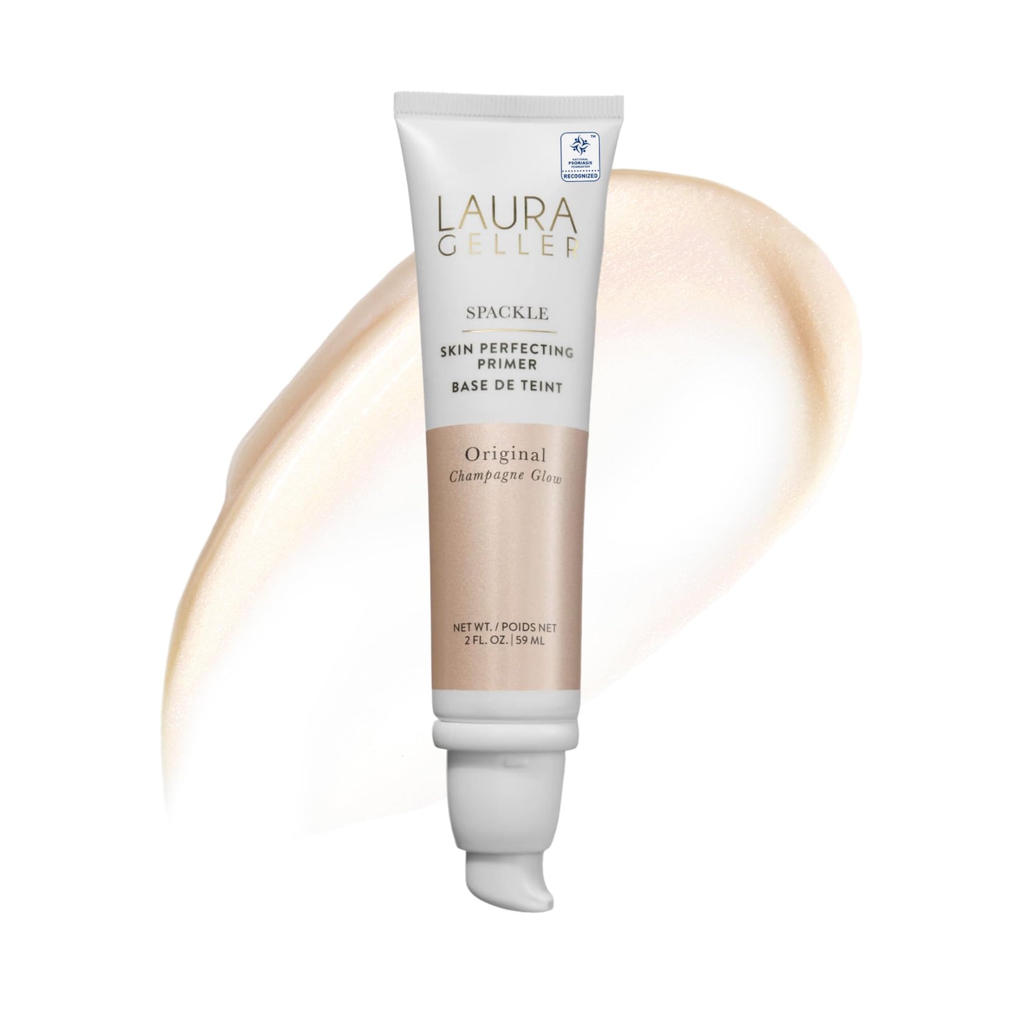 LAURA GELLER NEW YORK Spackle Primer - Champagne Glow - Super-Size 2 Fl Oz - Hyaluronic Acid Makeup Primer for Mature Skin