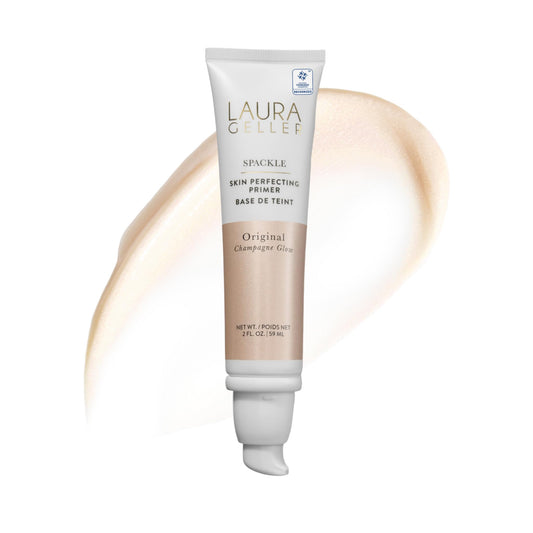 LAURA GELLER NEW YORK Spackle Primer - Champagne Glow - Super-Size 2 Fl Oz - Hyaluronic Acid Makeup Primer for Mature Skin