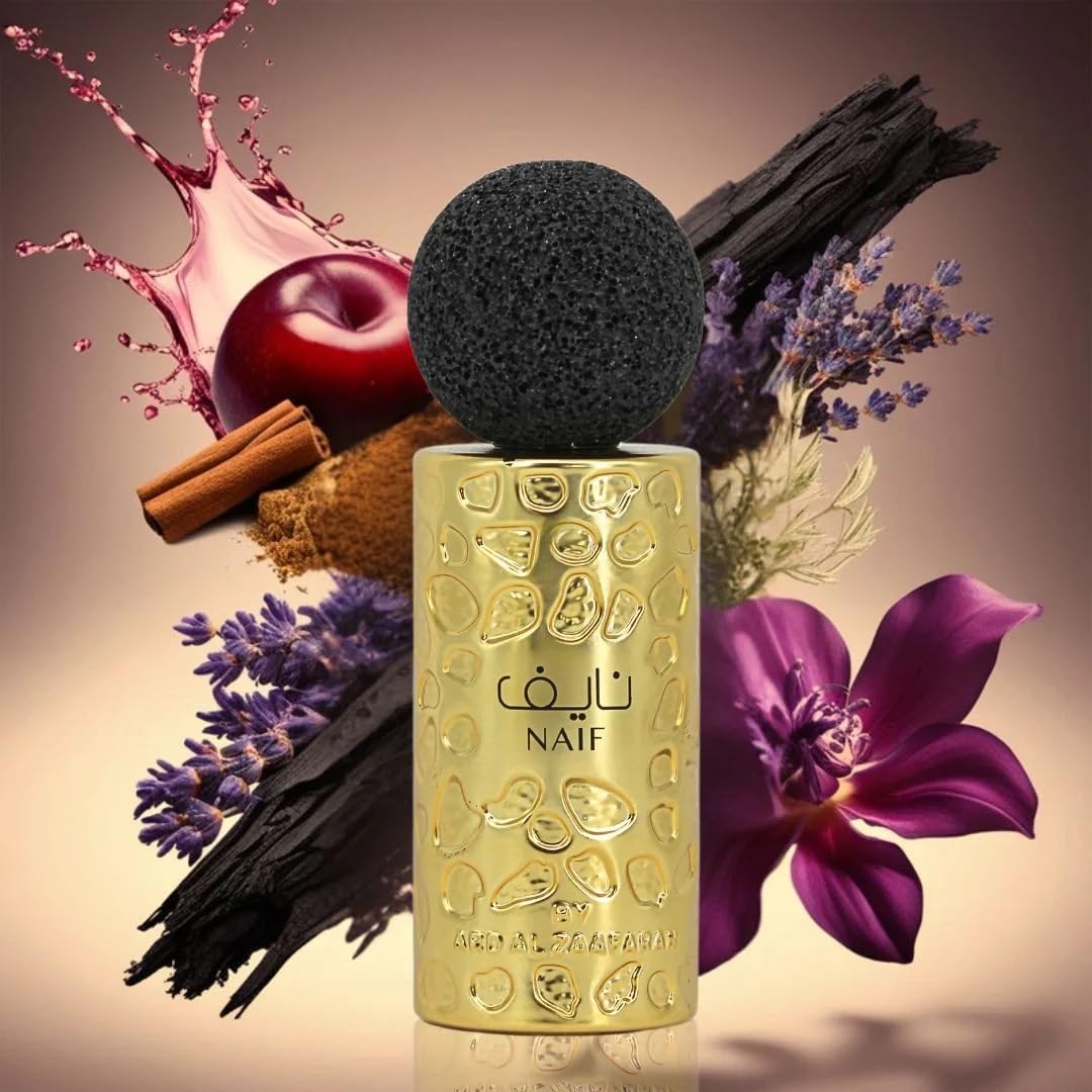 Ard Al Zaafaran Naif Eau De Parfum Spray 100ml (3.4 Oz) – Long Lasting Arabian Perfume For Men, A Regal Blend of Richness, Mystery & Allure – A Captivating Perfume Men Will Adore with Amazing Notes