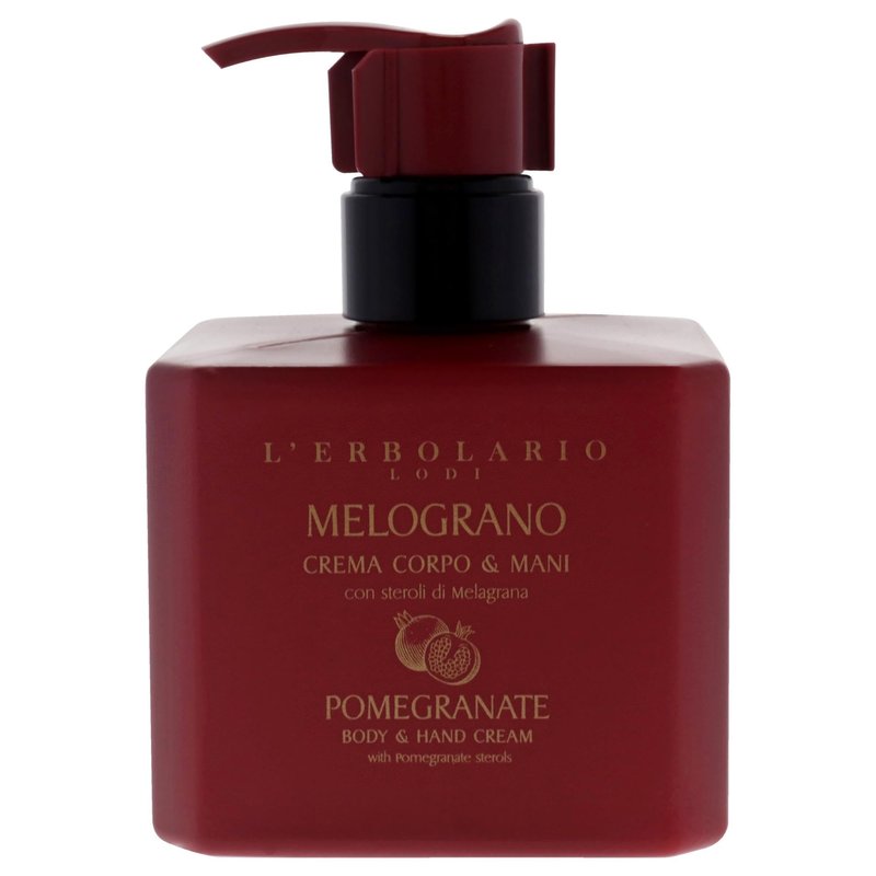 L'Erbolario Body and Hand Cream - Natural Moisturizing Hand Lotion for Women and Men - Long-Lasting Citrus and Fruity Scent - Pomegranate - 8.4 oz