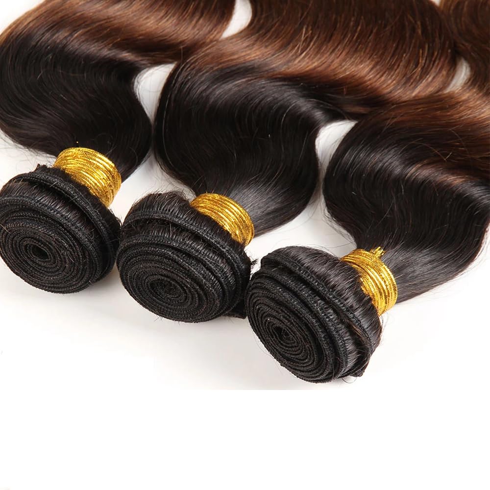 20 22 24 Inch Ombre Bundles Human Hair Body Wave Bundle T1B/4/613 Blonde 3 Bundles 300g/Pack Unprocessed Brazilian Virgin Hairs Double Weft Weaves Hair Extensions