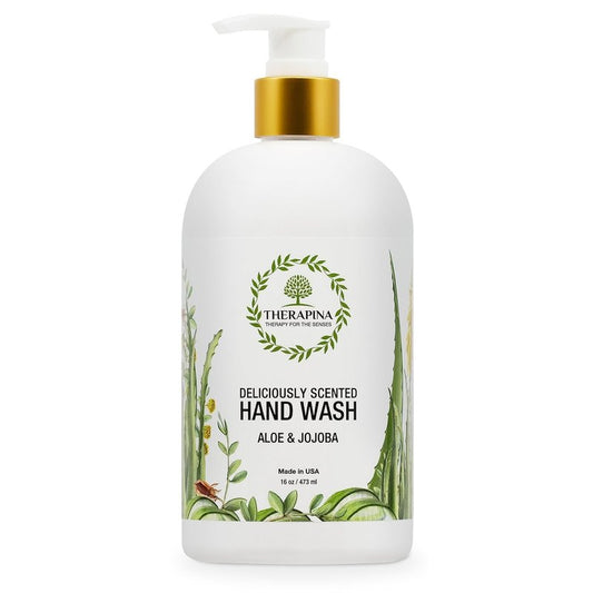 Aromatherapy Luxury Liquid Hand Soap - Vegan Moisturizing Formula with Aloe Vera & Botanical Oils | 16 Oz, Jojoba Scent