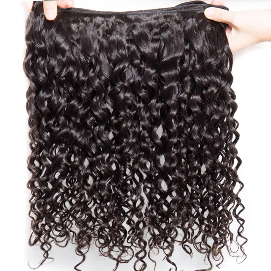 Water Wave Bundles - Natural Black Brazilian Virgin Hair | 12, 14, 16 Inch Wet & Wavy