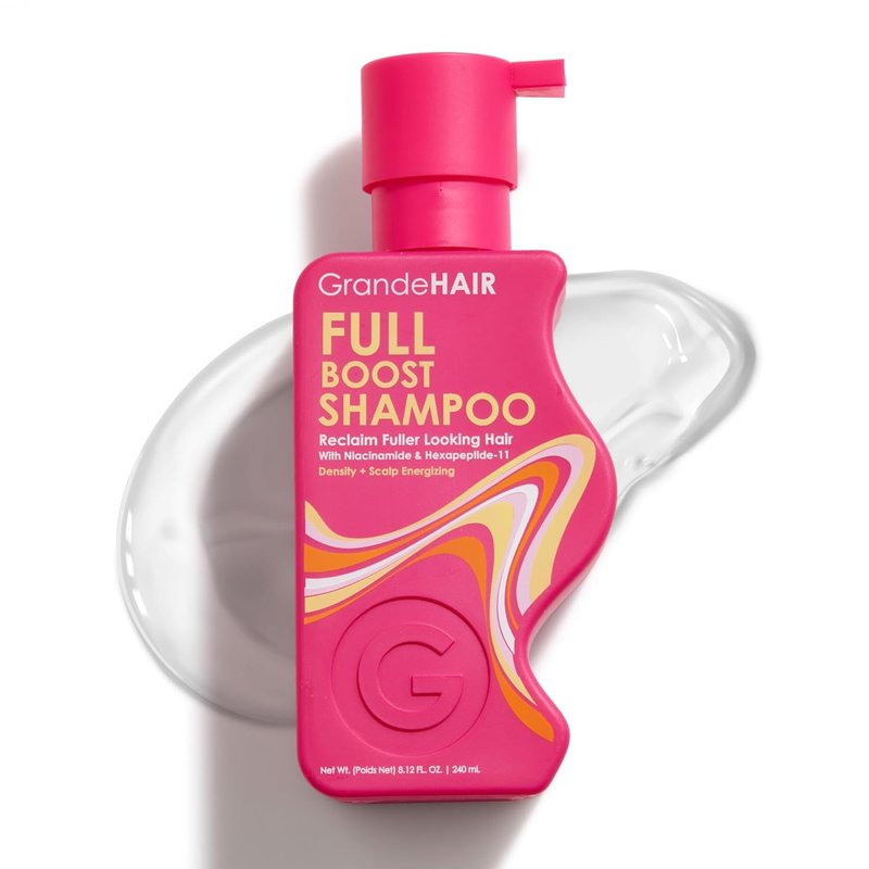 Grande Cosmetics GrandeHAIR Shampoo & Conditioner Set - Sulfate-Free, Biotin & Niacinamide for Healthier, Fuller Hair | 12 oz