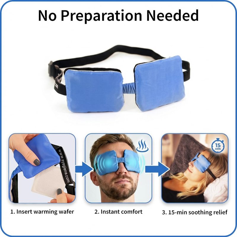 EyeGiene Heated Eye Mask - Multi-Use Treatment for Dry Eyes, Fatigue & Styes | Travel-Friendly Design