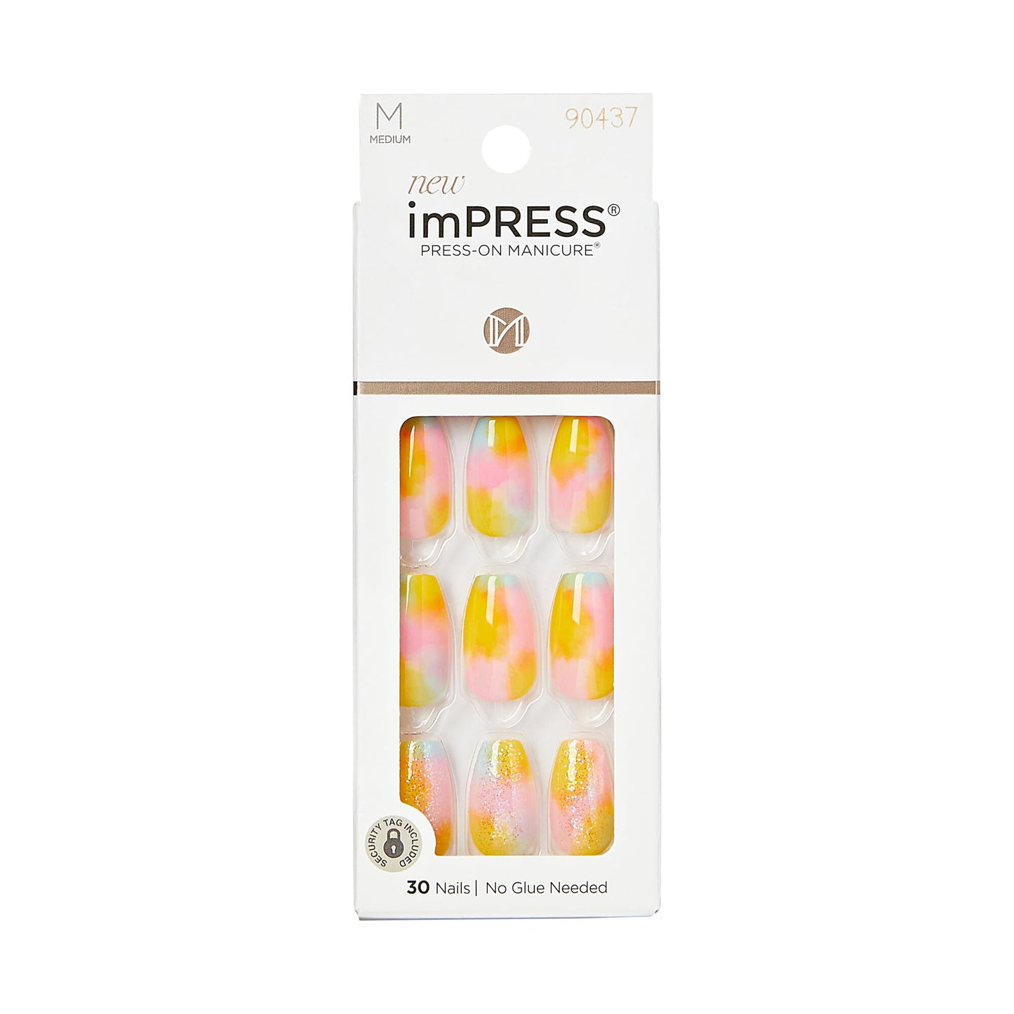 KISS Impress No Glue Press-On Nails Includes 30 Nails, Prep Pad, 1 Manicure Stick, 1 Mini File_ Candy Syrup