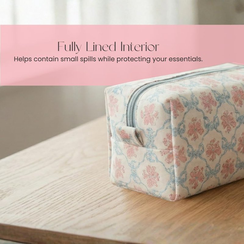Studio Oh! Loaf Cosmetic Pouch - Makeup Organizer for Travel Size Toiletries - Metal Zippered Pouch Closes Securely - Water Resistant Vegan Leather - Charged Up Loaf