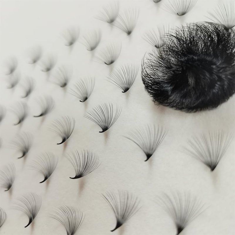 25D D Curl Mix Eyelash Extensions - 1000pcs Handmade Pinching Premade Lash Fans | Mega Volume
