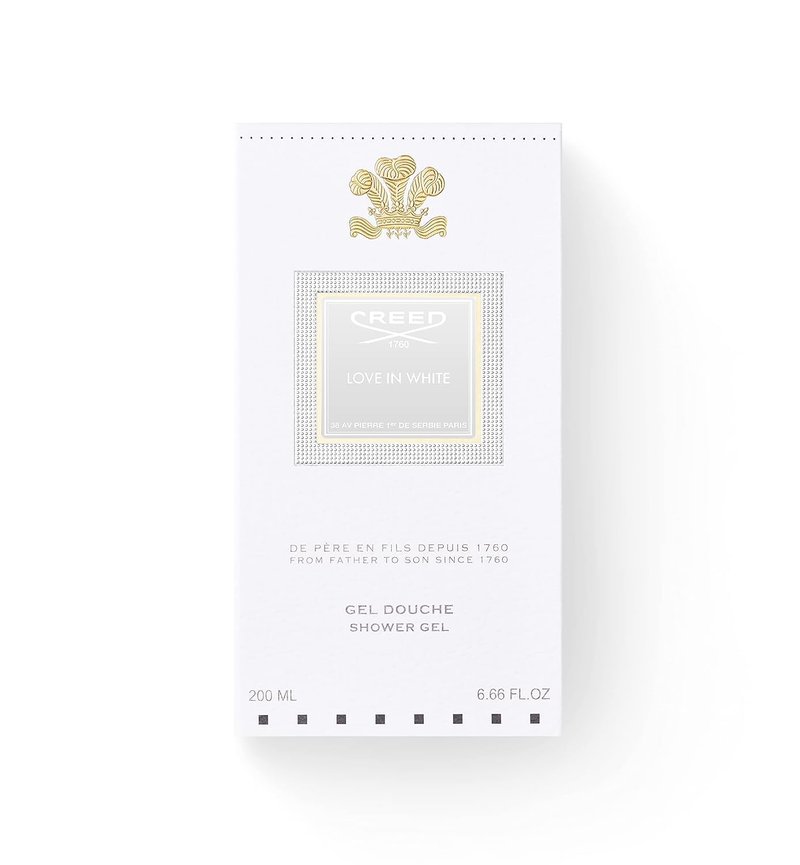 Creed Love in White Bath & Shower Gel, Women's Luxury Body Wash, Floral Fresh, Crisp & Green Fragrance, 200ML / 6.8 Fl Oz