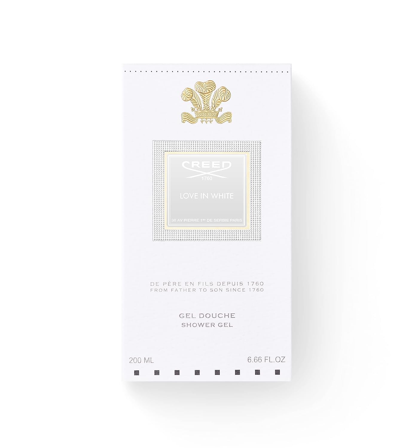 Creed Love in White Bath & Shower Gel, Women's Luxury Body Wash, Floral Fresh, Crisp & Green Fragrance, 200ML / 6.8 Fl Oz