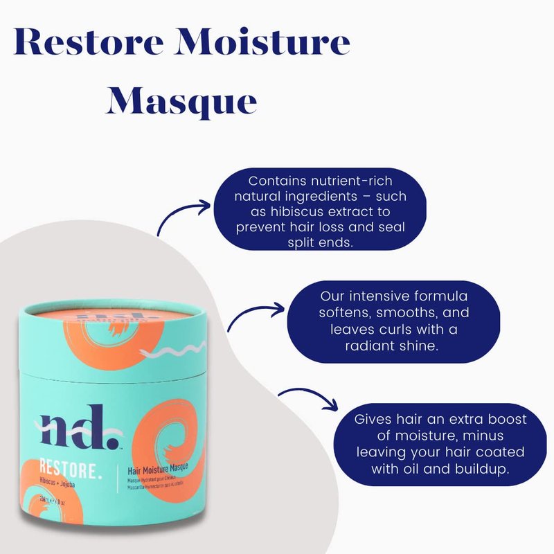 Moisture Masque for Deep Conditioning Dry, Damaged Hair - Vegan, Paraben-Free | 8.5 Ounces