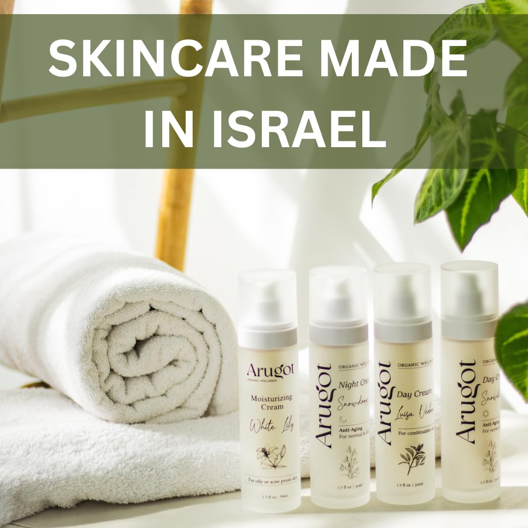 Arugot Luisa Verbena Organic Verbena Day Cream, Skin Moisturizer for Face & Neck, Made in Israel, 1.7 ounces