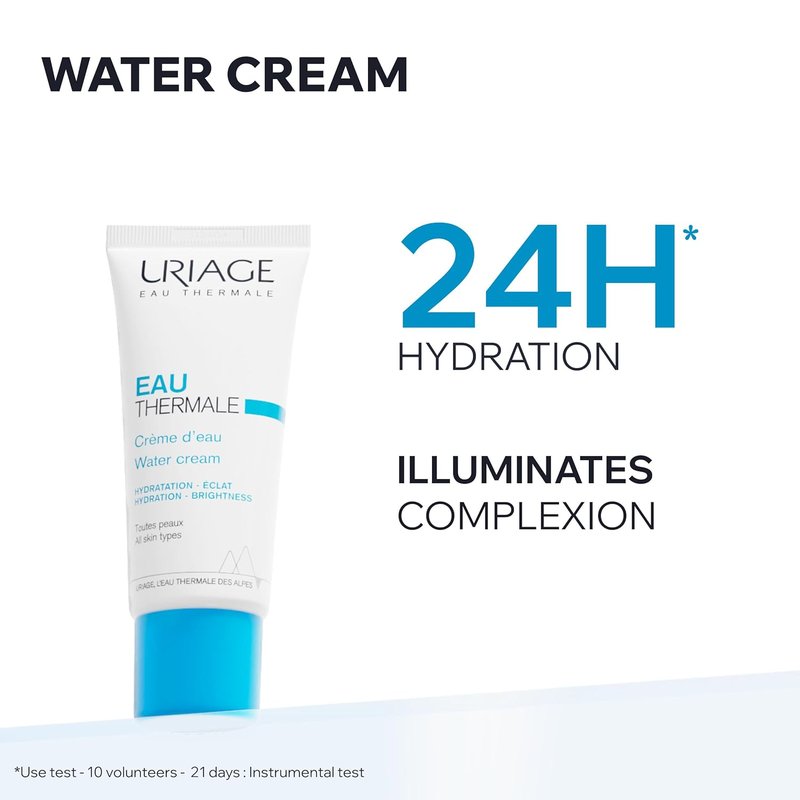 Uriage Moisturizing Face Cream - Hyaluronic Acid 24H Hydration | Brightening & Softening Formula, Floral Scent