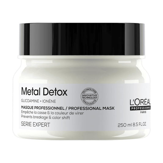 L’Oreal Professionnel Metal Detox Mask - Hydrating Hair Mask For Dull & Brittle Hair, Prevents Damage & Color Fading