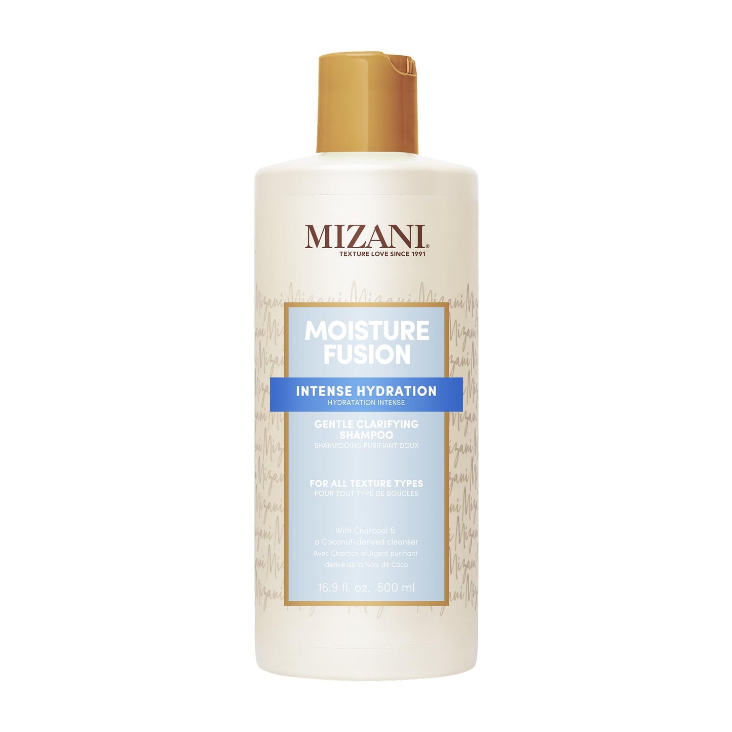 Mizani Moisture Fusion Gentle Clarifying Shampoo - Cleanses Hair to Get Rid Of Buildup, With Charcoal, For Curly Hair