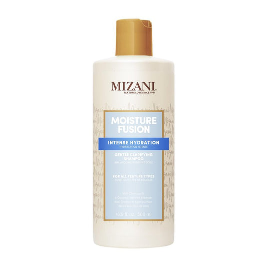 Mizani Moisture Fusion Gentle Clarifying Shampoo - Cleanses Hair to Get Rid Of Buildup, With Charcoal, For Curly Hair