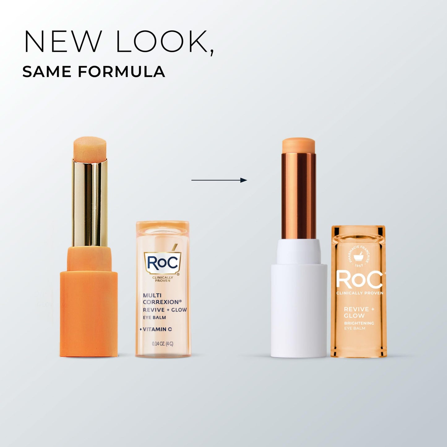 RoC Multi Correxion Revive + Glow Eye Balm with Vitamin C (0.14 oz) + Retinol Eye Cream Packette (Packaging May Vary)