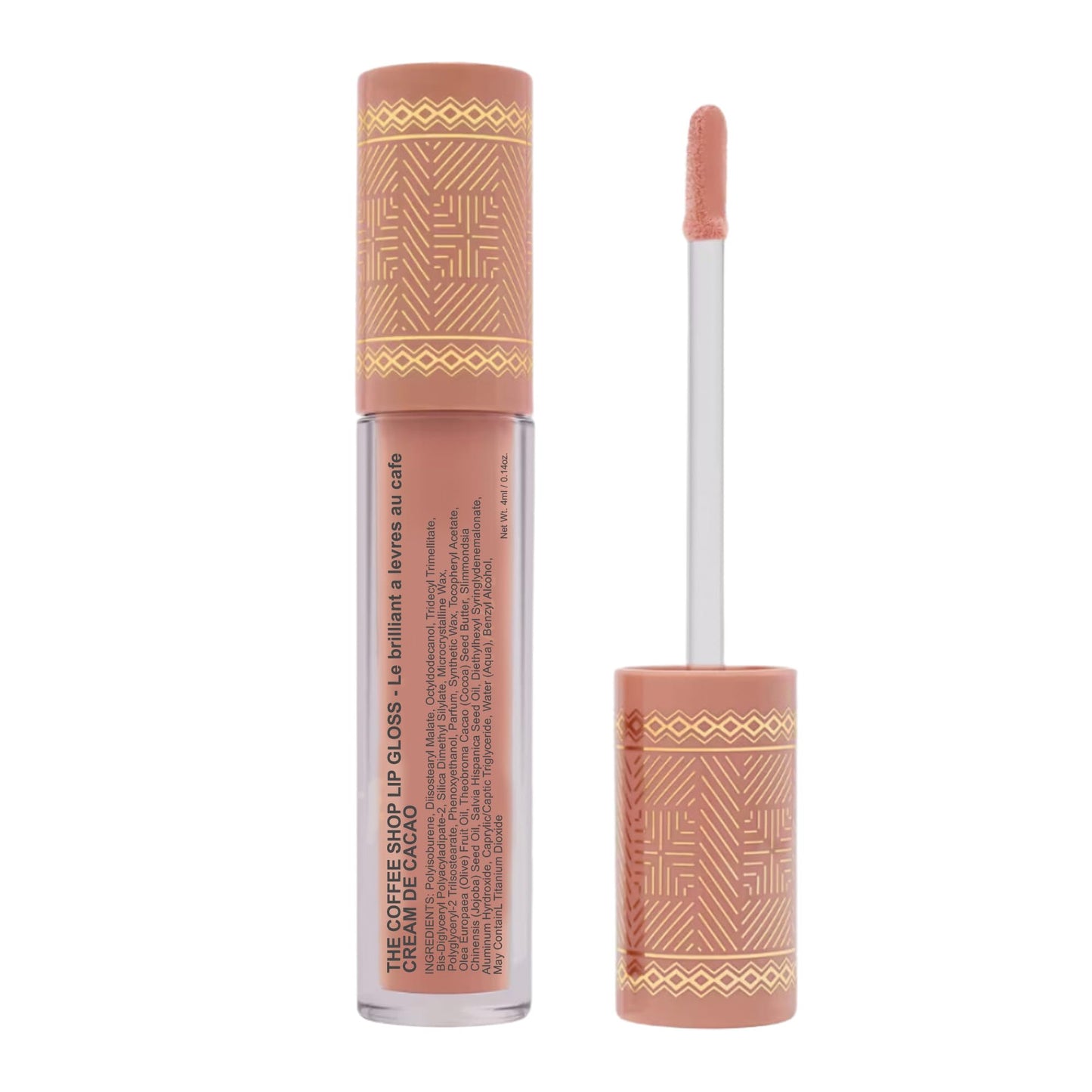 Juvia's Place Coffee Shop Lip Gloss - Cream de Cacao - Hydrating Butter Lip Gloss for Women, Long-Lasting Shine, Moisturizing Glass-like Finish, Plumping Non-sticky, Suitable for every vibe