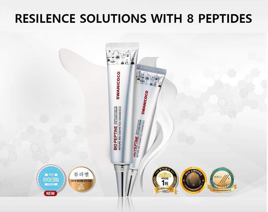 Swanicoco Eye Cream Tube Type 45ml, BIO PEPTINE, Natural Bio Cosmetic, Elasticity, Wrinkle Improvement