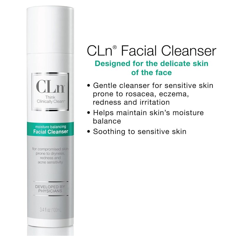 CLn® Facial Cleanser - Hydrating Glycerin Formula for Dry, Eczema-Prone Skin | 3.4 fl. oz.