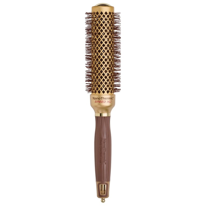 Olivia Garden NanoThermic Round Thermal Hair Brush - Professional Blowout Brush for Normal to Thick Hair | XL Size
