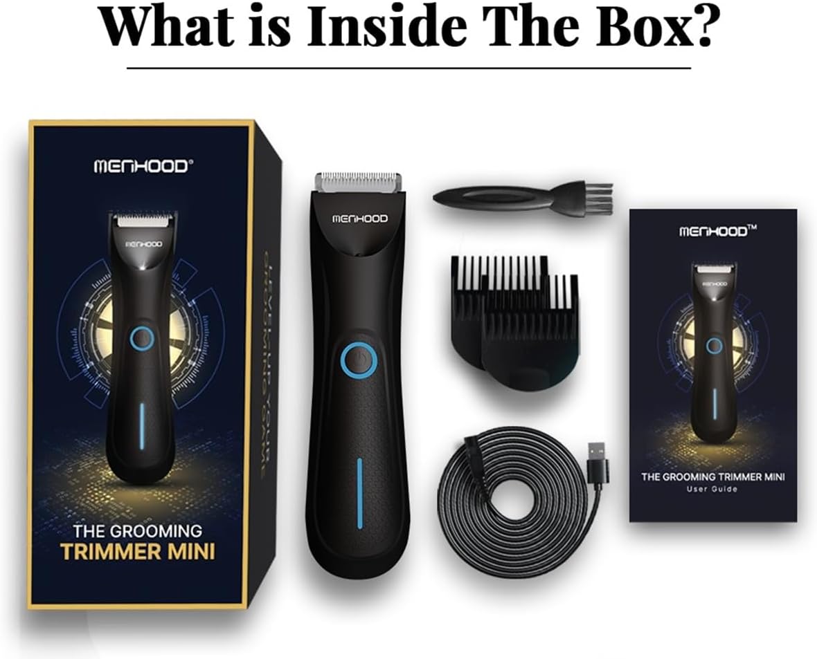 Men's Ball Trimmer Mini - Groin & Body Shaver with Ceramic Blade | IPX6 Waterproof, 90-Minute Run Time