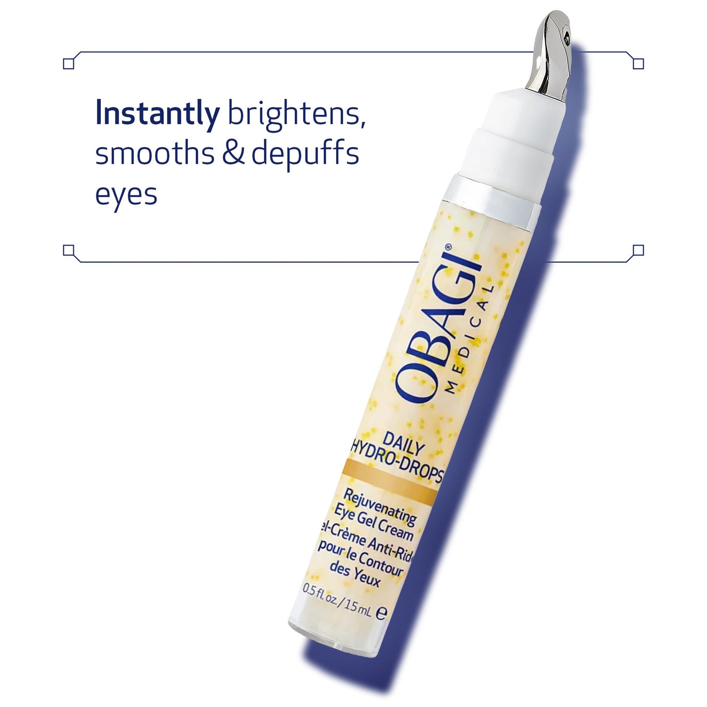 Obagi Daily Hydro-Drops Rejuvenating Eye Gel Cream – Reduces the Appearance of Dark Circles & Instantly Brightens, Smooths, & Depuffs Eyes – 0.5 oz