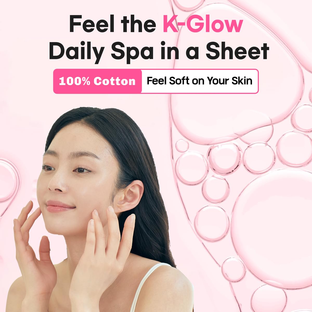 Korean Moisturizing Face Masks - Hydrating Anti-Aging Skincare | 20 Pack for All Skin Types with 10 Natural Ingredients