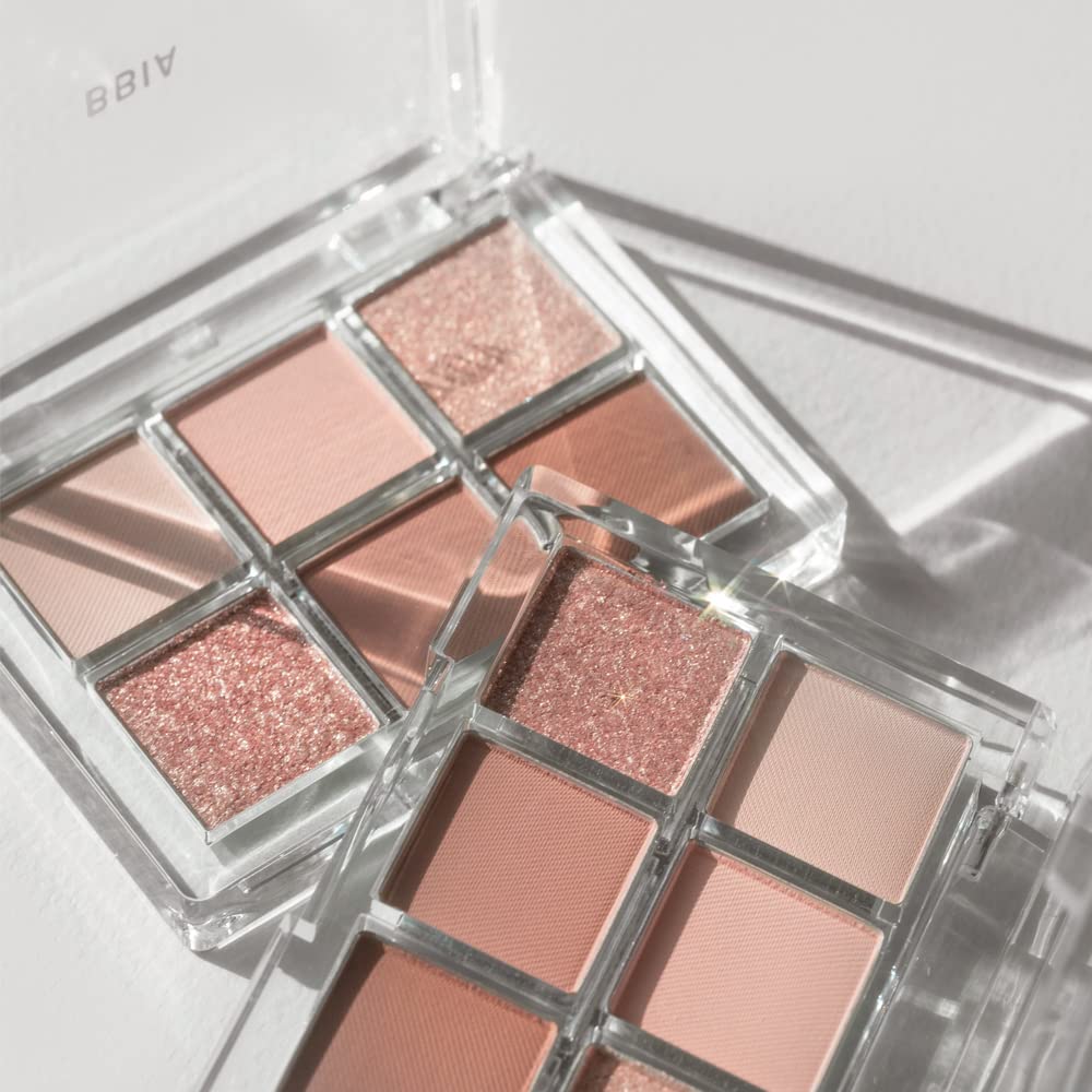 BBIA Ready To Wear Eye Palette - Ultimate Eyeshadow Palette Blendable & Buildable Shade Soft Texture Shimmer Finish Gorgeous Pearls Daily Eye Shadow Colors Vegan Korean Eye Makeup (02 MOOD BLUSH)