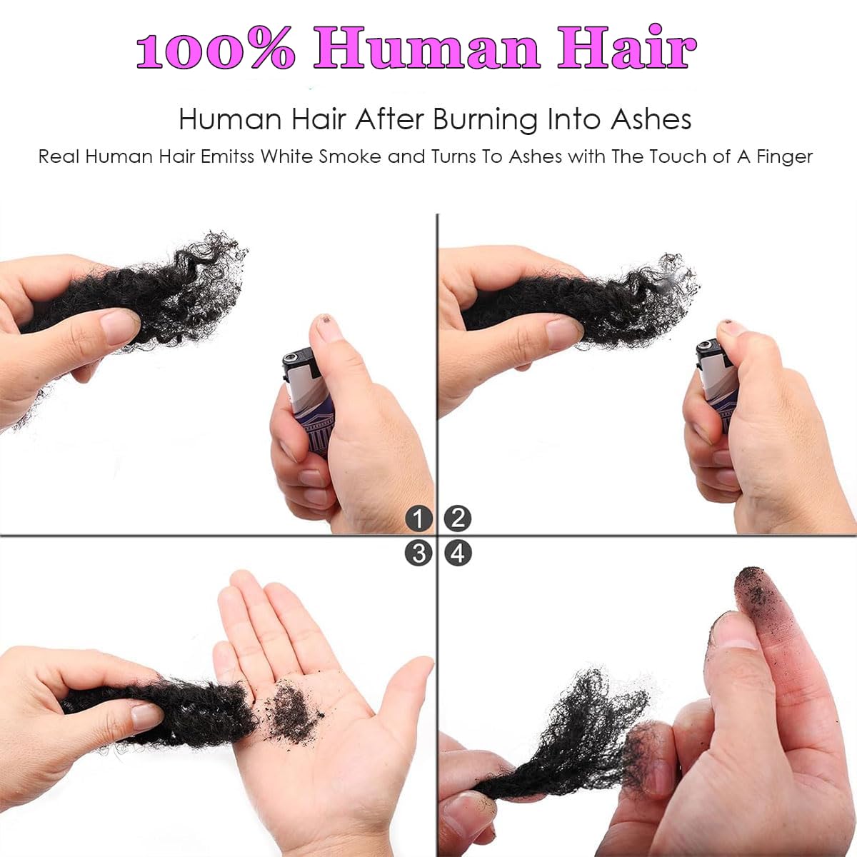 Afro Kinkys Bulk Human Hair for Dreadlock Extensions Repair Locs 22 inch Medium Brown Twist Braiding Afro Kinky Human Hair for Locs 1 Pack 30 Gram