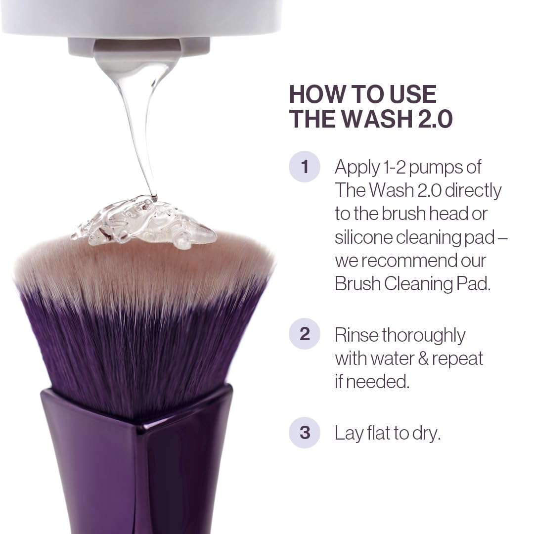 ANISA BEAUTY The Wash 2.0 – Gentle Foam Brush Cleanser for Deep Cleaning and Conditioning of Makeup Brushes – Removes Dirt, Oils, and Makeup Residue