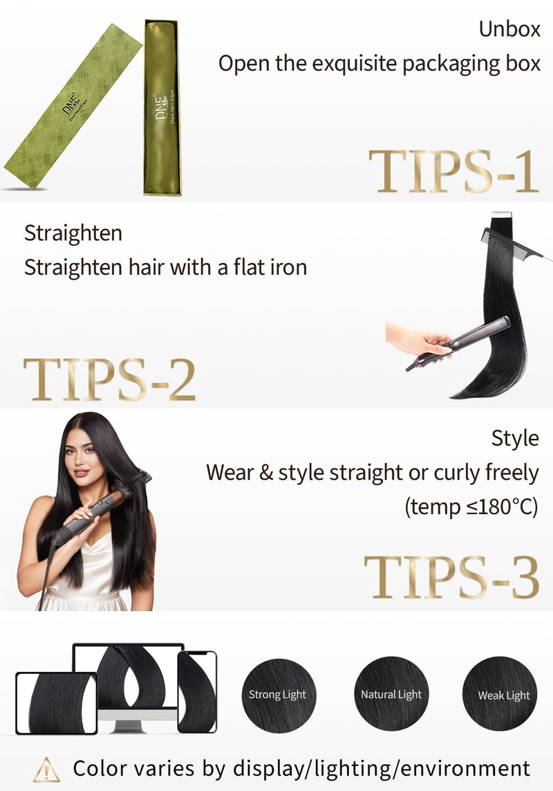Real Human Hair Tape-In Extensions - 16 Inch, 20 Pcs, Jet Black | Seamless & Invisible Double-Sided Design