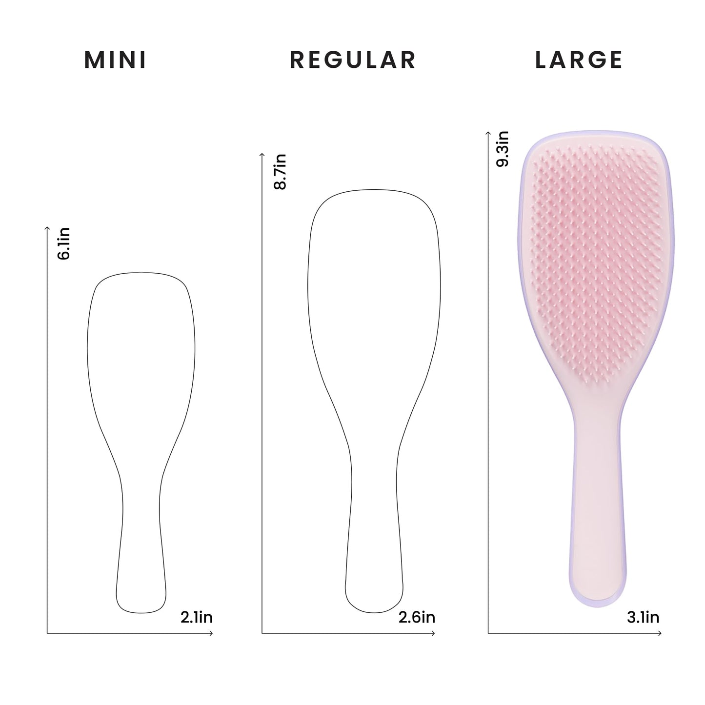 Tangle Teezer Ultimate Detangler Hairbrush for Wet & Dry Hair, Eliminates Knots & Reduces Breakage for Long, Thick, & Curly Hair Types, Large, Pink & Purple